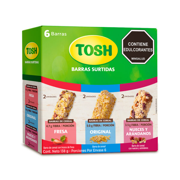 Barra Cereal Tosh Surtida 6 x 138 gr