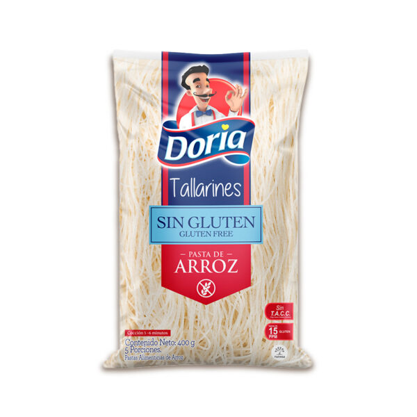 Pasta Tallarines de Arroz Doria Sin Gluten x  400 gr
