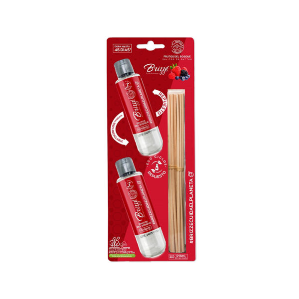 Ambientador Brizze Palitos Frutos Del Bosque  Duo Repuesto x  120 ml