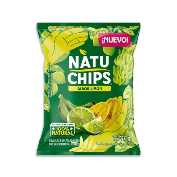 Natuchips Liso Limon Familiar Fritolay x 120 gr