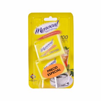 Endulzante Menocal Sucralosa x 100 Tabletas Gratis 100 Tabletas