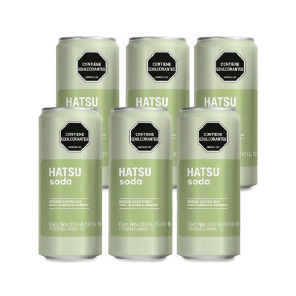 Soda Hatsu Sandia Arbahaca Lata 6 x 310 ml x 1860 ml