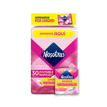 Of Toalla Nosotras Invisible Rapigel x 30 Unidades