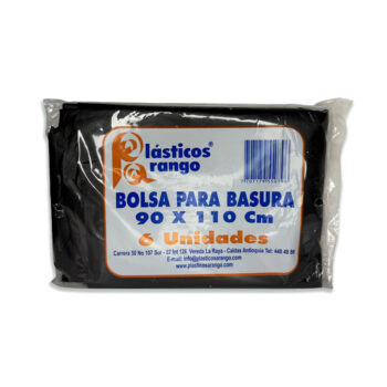 Bolsa de Basura Arango Negra 90 x 110  x 6 Unidades