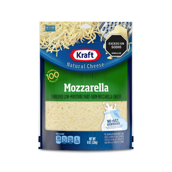 Queso Mozzarela Rallado Kraft x 226 gr