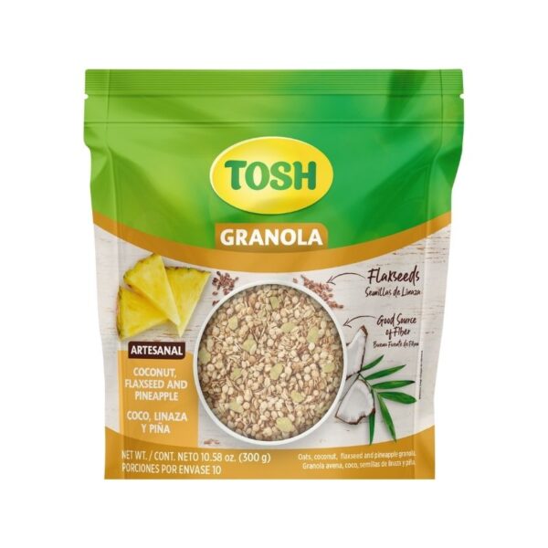 Granola Tosh Artesanal Coco,Linaza y Pina x 300 gr