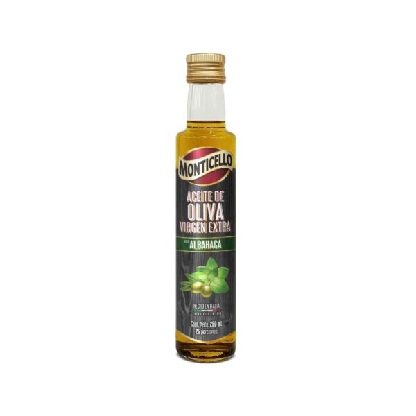 Aceite Oliva Monticello Albahaca x 250 ml