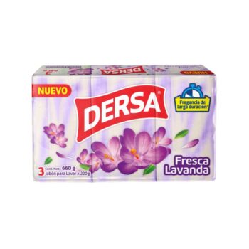 Jabon Barra Dersa Lavanda 3 x 220 gr x 660 gr