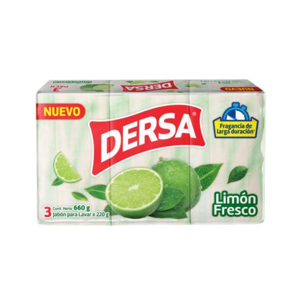 Jabon Barra Dersa Limon 3 x 220 gr x 660 gr