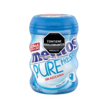 Chiclets Menta Azul Mentos  Frasco x 60 gr