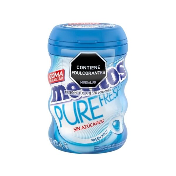 Chiclets Menta Azul Mentos  Frasco x 60 gr