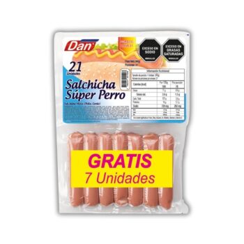 Salchicha Super Perro Dan Pague 14 Lleve 21*840 gr