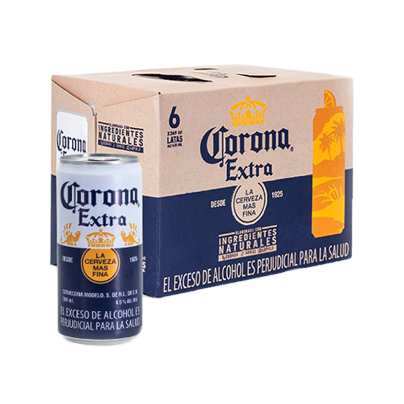 Cerveza Corona Extra Lata 17155 6 x 269 ml x 1614 ml
