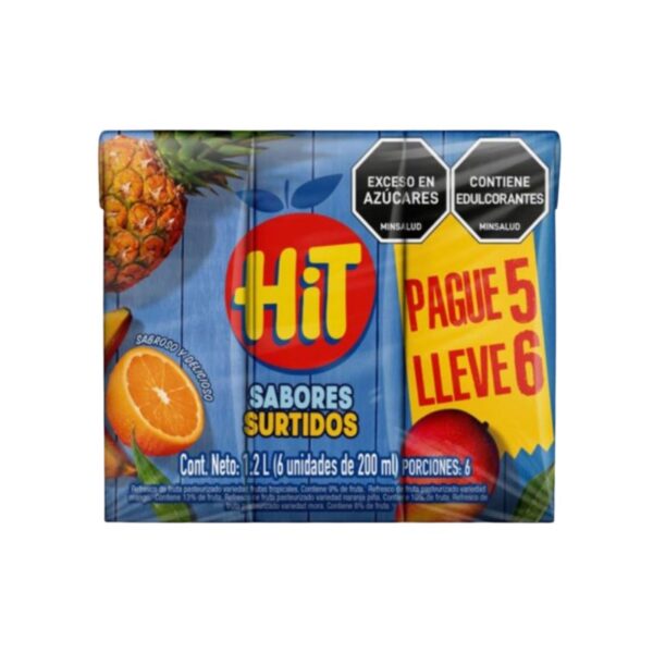 Jugo Hit Surtido 5 x 6 x 200 ml x 1000 ml