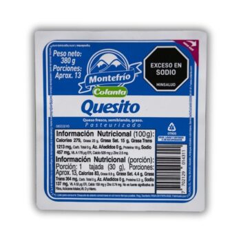 Quesito Montefrio Al Vacio x 380 gr