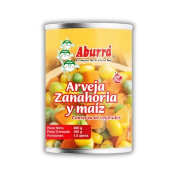 Arveja con Zanahoria y Maiz Tierno Aburra x 300 gr