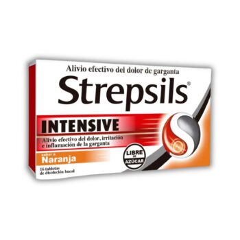 Tabletas Strepsils Dolor Garganta Naranja x 16 Unidades