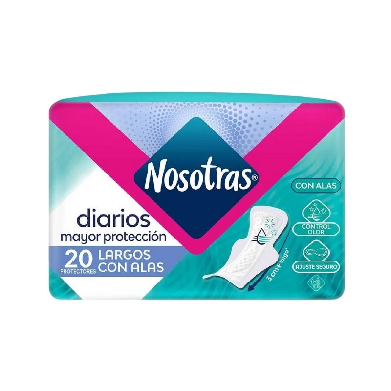 Protector Largo con Alas Nosotras x 20 Unidades