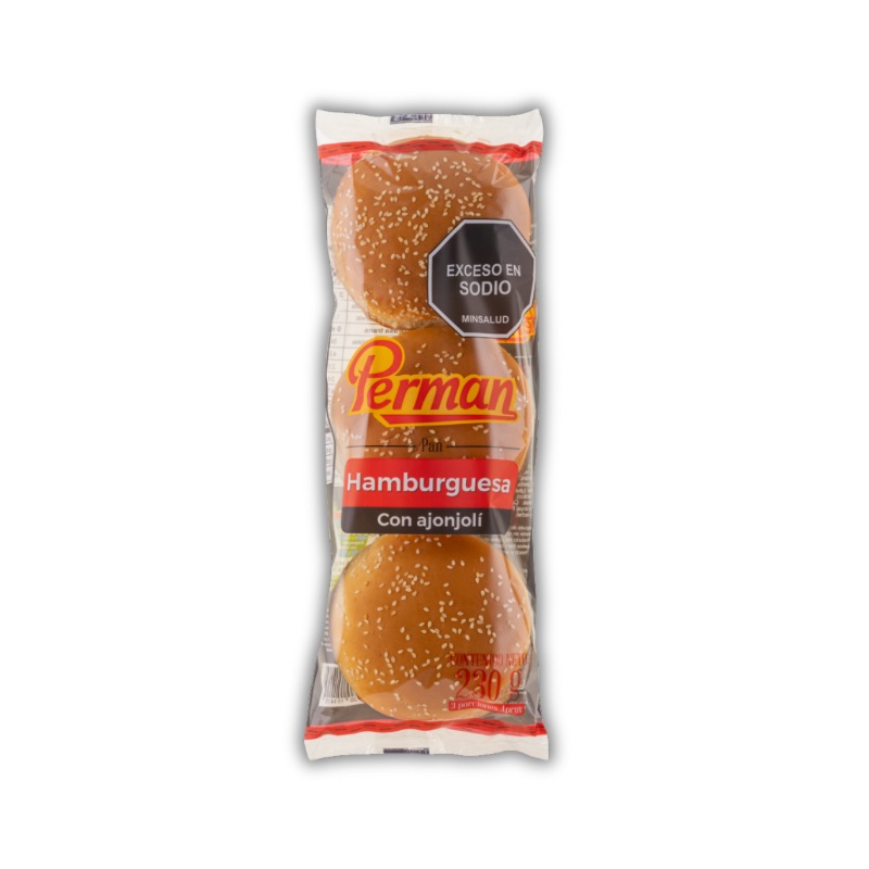 Pan Hamburguesa con Ajonjoli Perman*230 gr